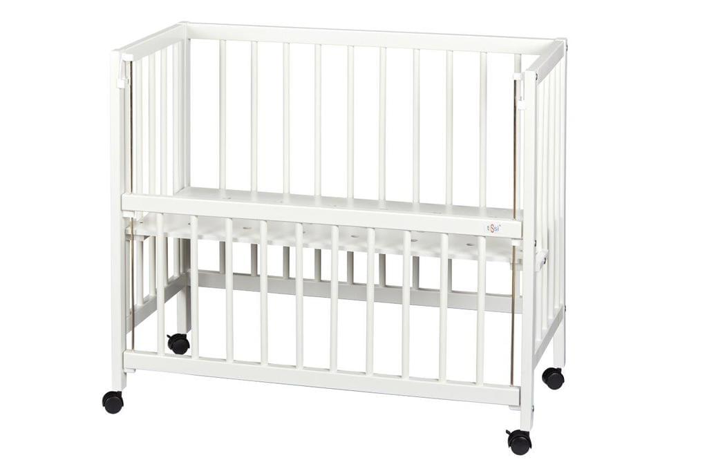 Zijbed "Sophie" incl. veiligheidshekje, wit beuken | Tissi