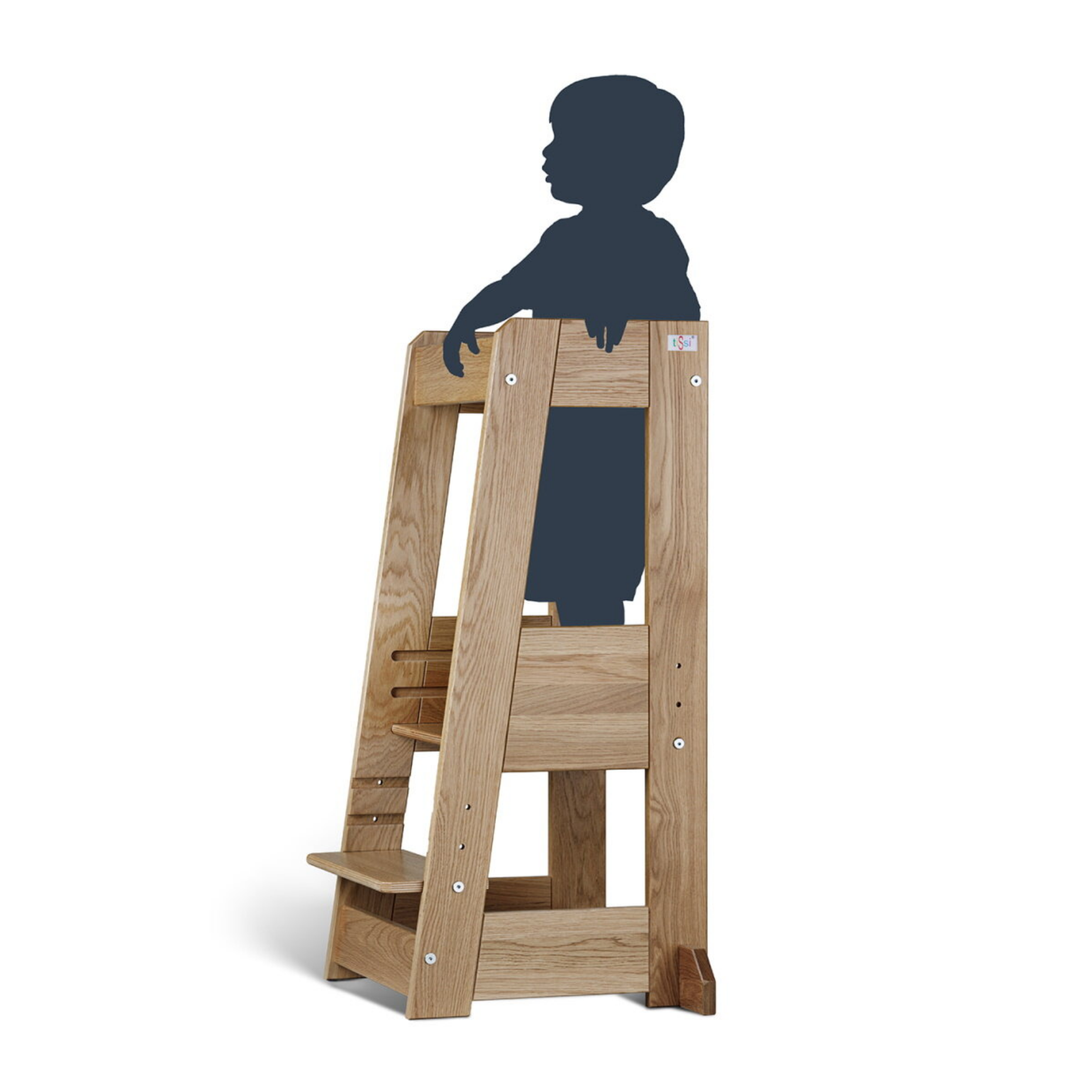 Learning tower Felix - Learning Tower - Wood oak | Tissi® by Schmatzepuffer® "personalized"