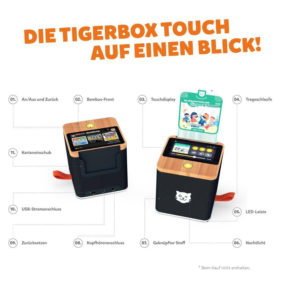 tigerbox TOUCH PLUS schwarz Bluetooth | by Schmatzepuffer® "personalisierbar"