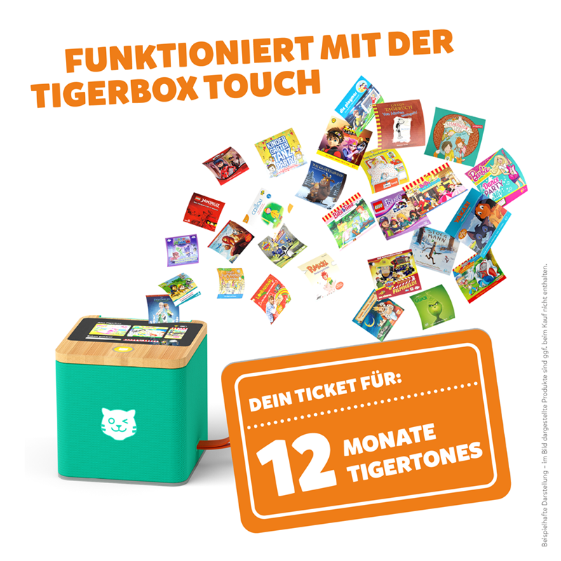 12 Monate Family (bis 5 Geräte) Tigertones Tigerticket Tigerbox Touch plus und Mini | Tigermedia