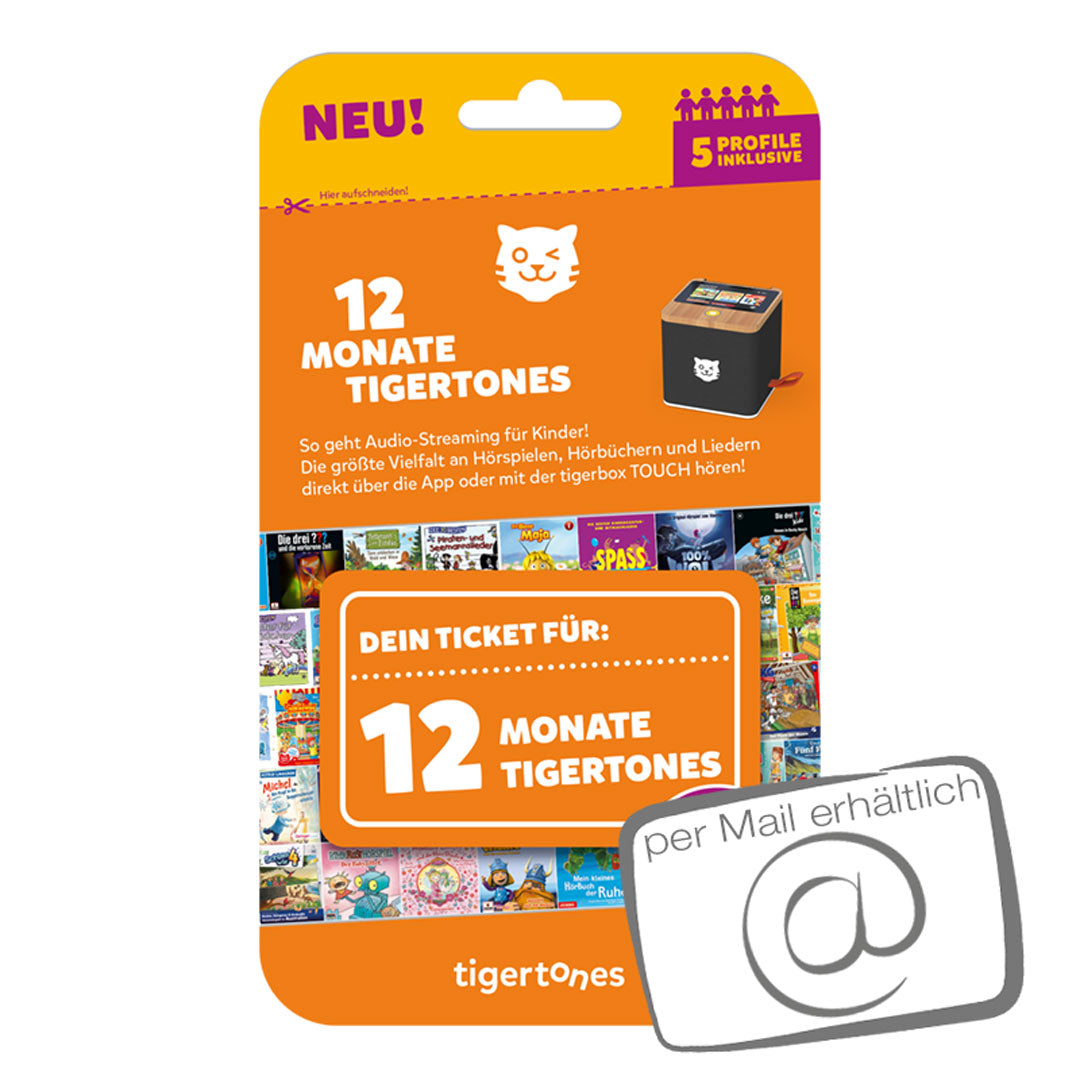 12 Monate Family (bis 5 Geräte) Tigertones Tigerticket Tigerbox Touch plus und Mini | Tigermedia