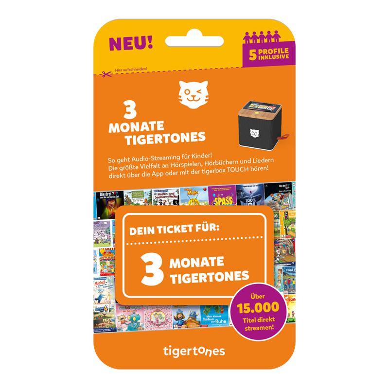3 Monate Tigertones Tigerticket Tigerbox Touch plus und Mini | Tigermedia