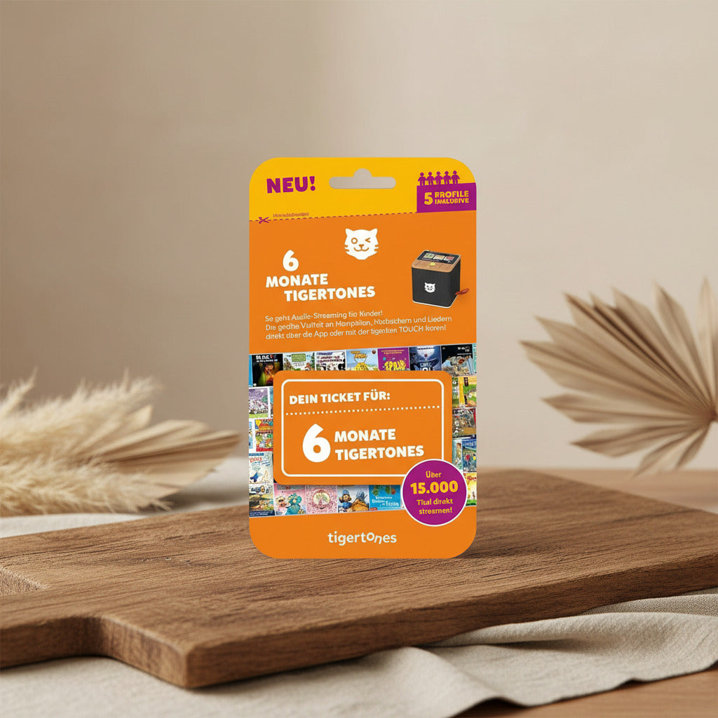 6 Monate Family (bis 5 Geräte) Tigertones Tigerticket Tigerbox Touch plus und Mini | Tigermedia