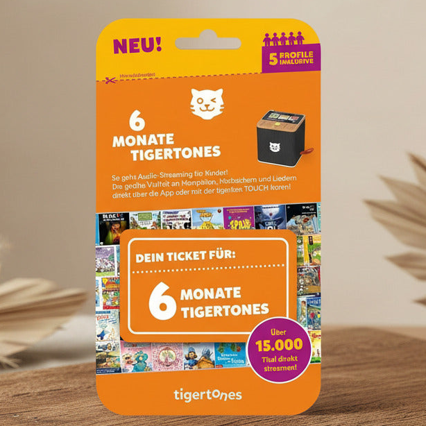 6 Monate Family (bis 5 Geräte) Tigertones Tigerticket Tigerbox Touch plus und Mini | Tigermedia