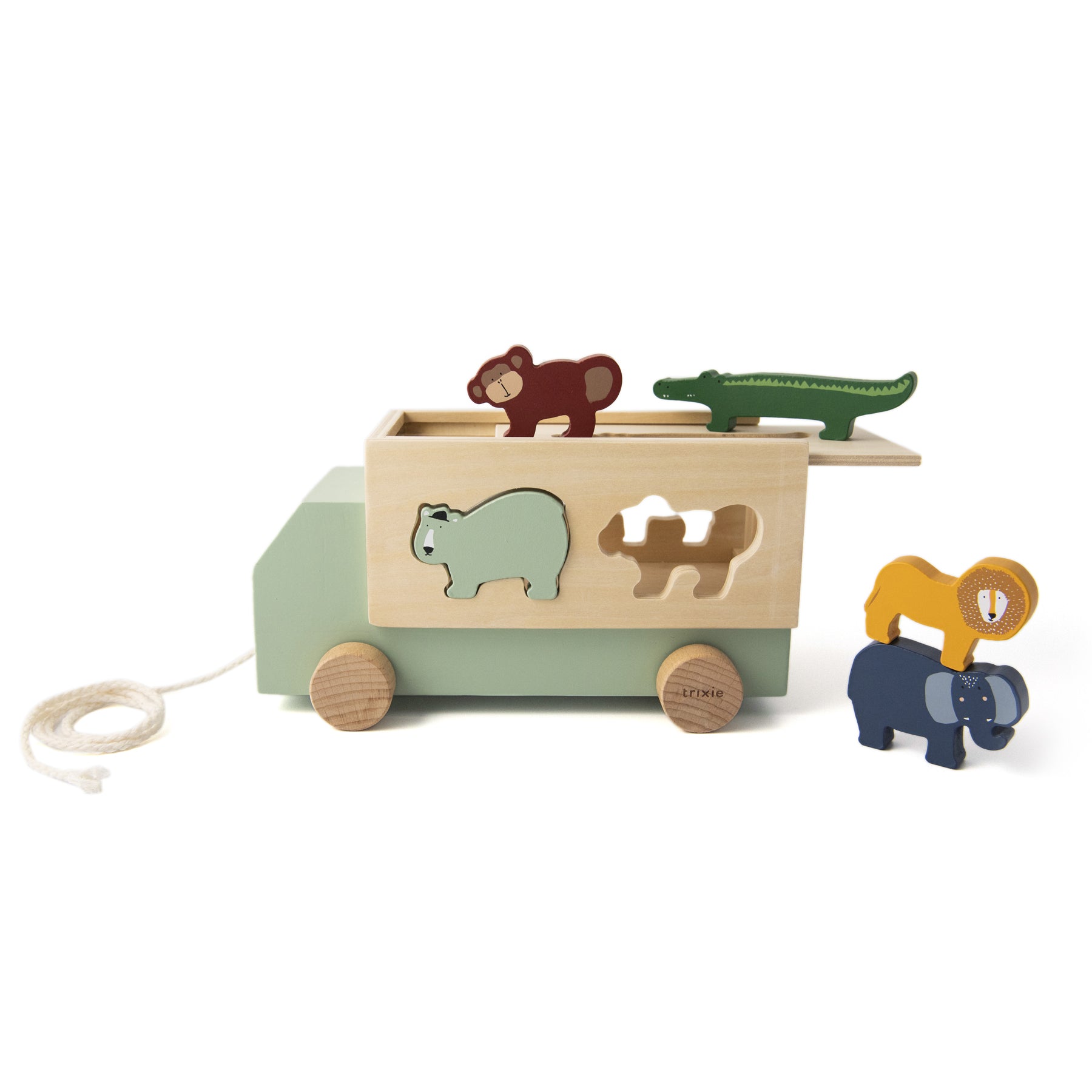 Houten vrachtwagen met dieren | Trixie