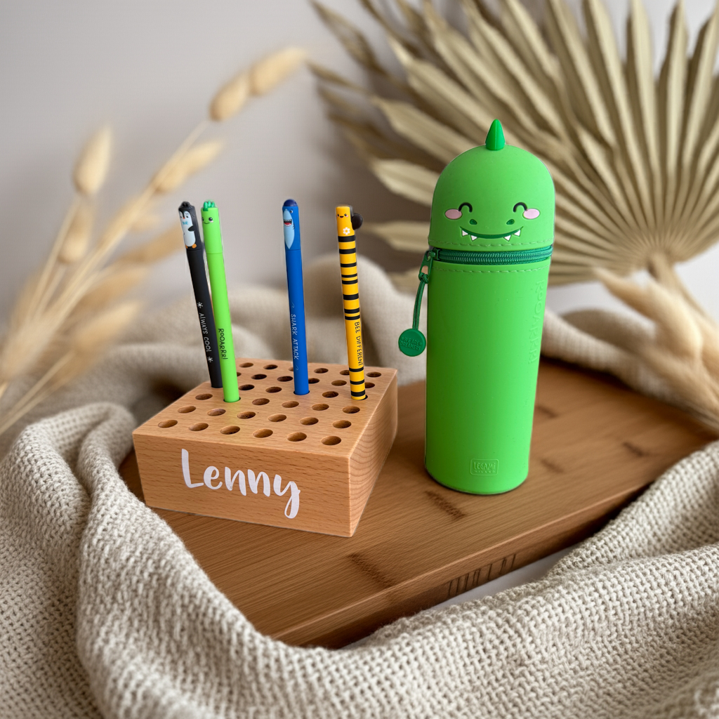 Porte-stylo en bois personnalisé, compatible avec les stylos Legami et autres | Smack Buffer