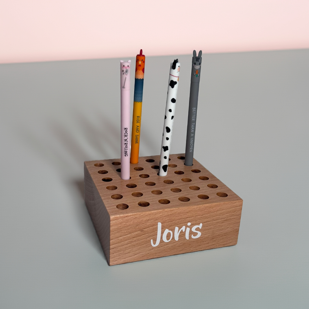 Personalisierter Stiftehalter aus Holz passend für Legami & andere Stifte | Schmatzepuffer