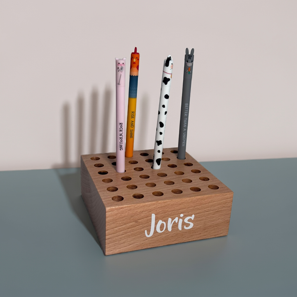 Personalisierter Stiftehalter aus Holz passend für Legami & andere Stifte | Schmatzepuffer