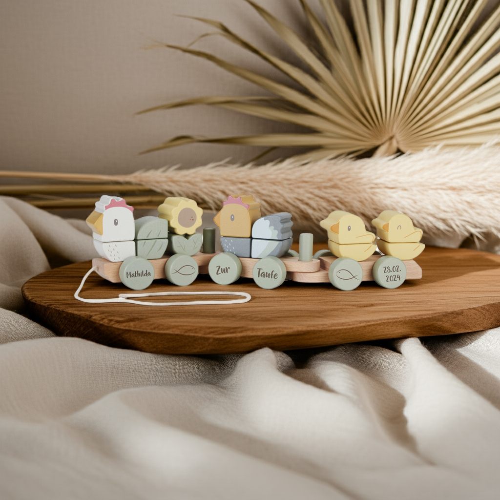 Little Dutch Houten Kippentrein "Voor de Doop" | Little Dutch