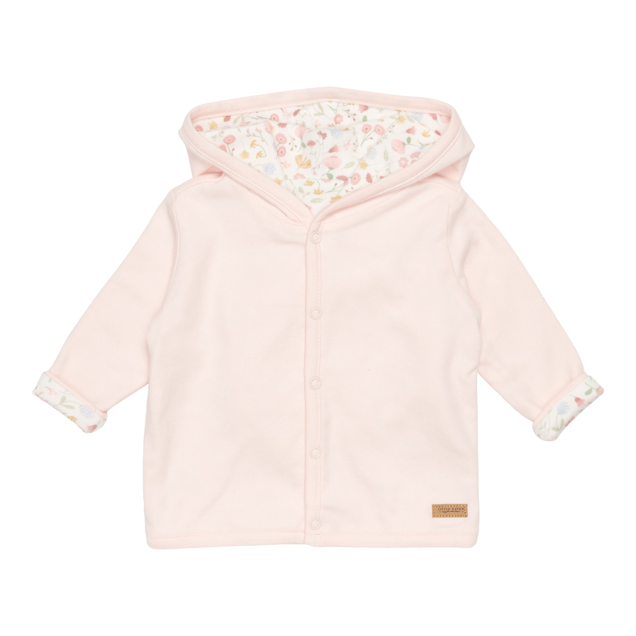 Reversible jacket Flowers & Butterflies / Pink, size 50/56 | Little Dutch