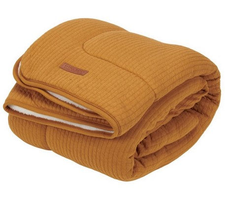 Pure ochre Spice crib blanket | Little Dutch