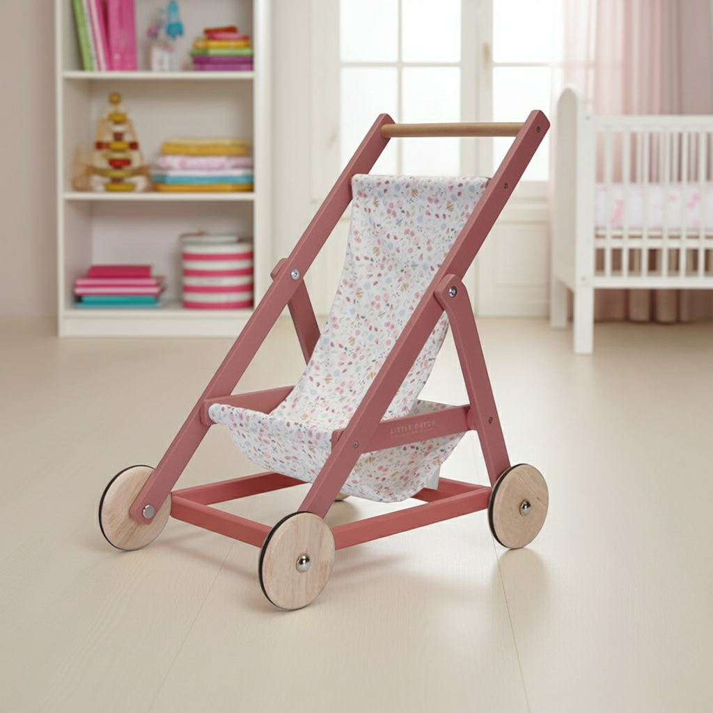 Doll buggy - Flowers & Butterflies | Little Dutch