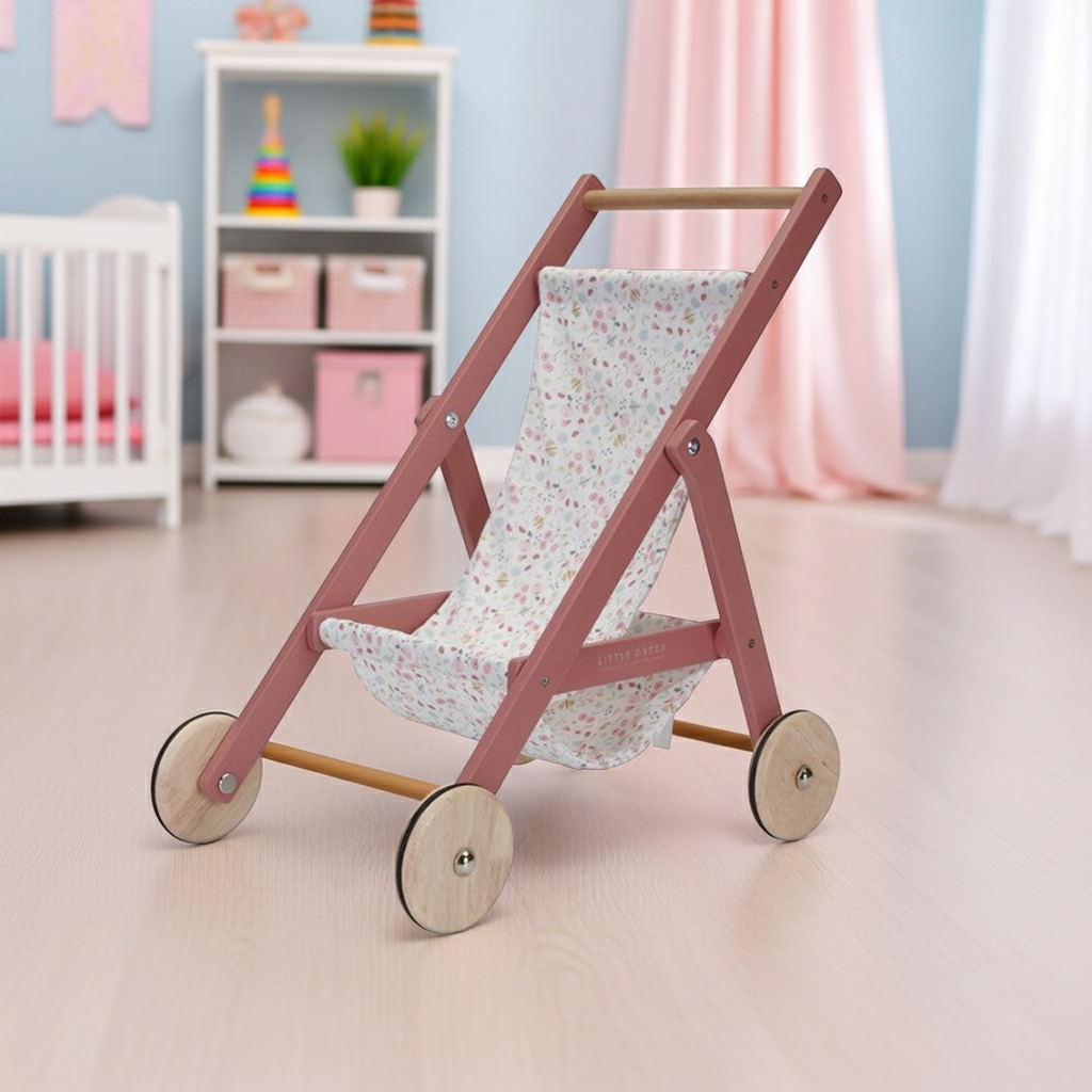 Doll buggy - Flowers & Butterflies | Little Dutch