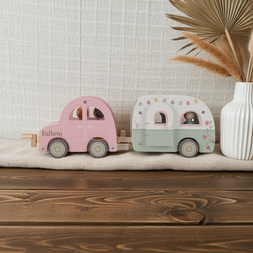Voiture jouet avec caravane | Little Dutch