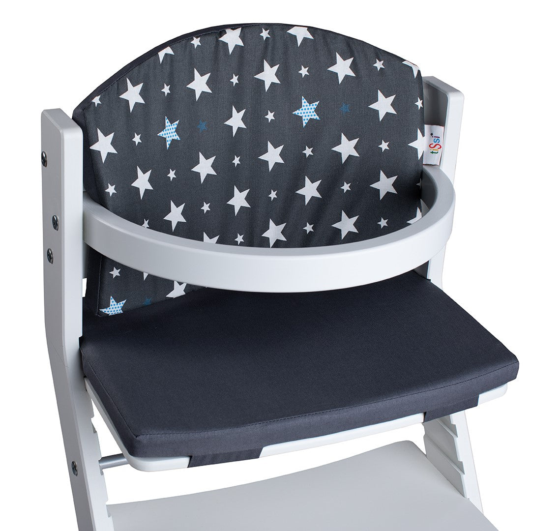 Polster Sterne für Kinderhochstuhl, grau | tiSsi®