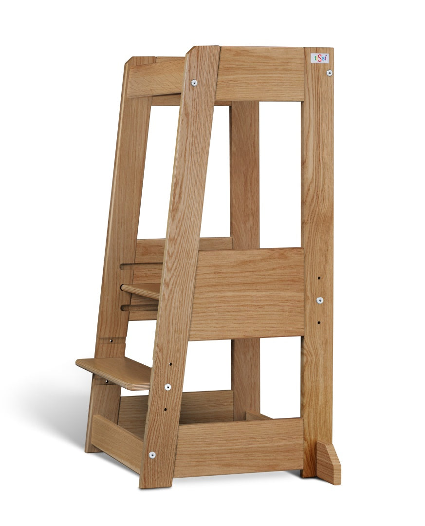 Lernturm Felix - Learning tower - Holz Eiche | tiSsi® by Schmatzepuffer®