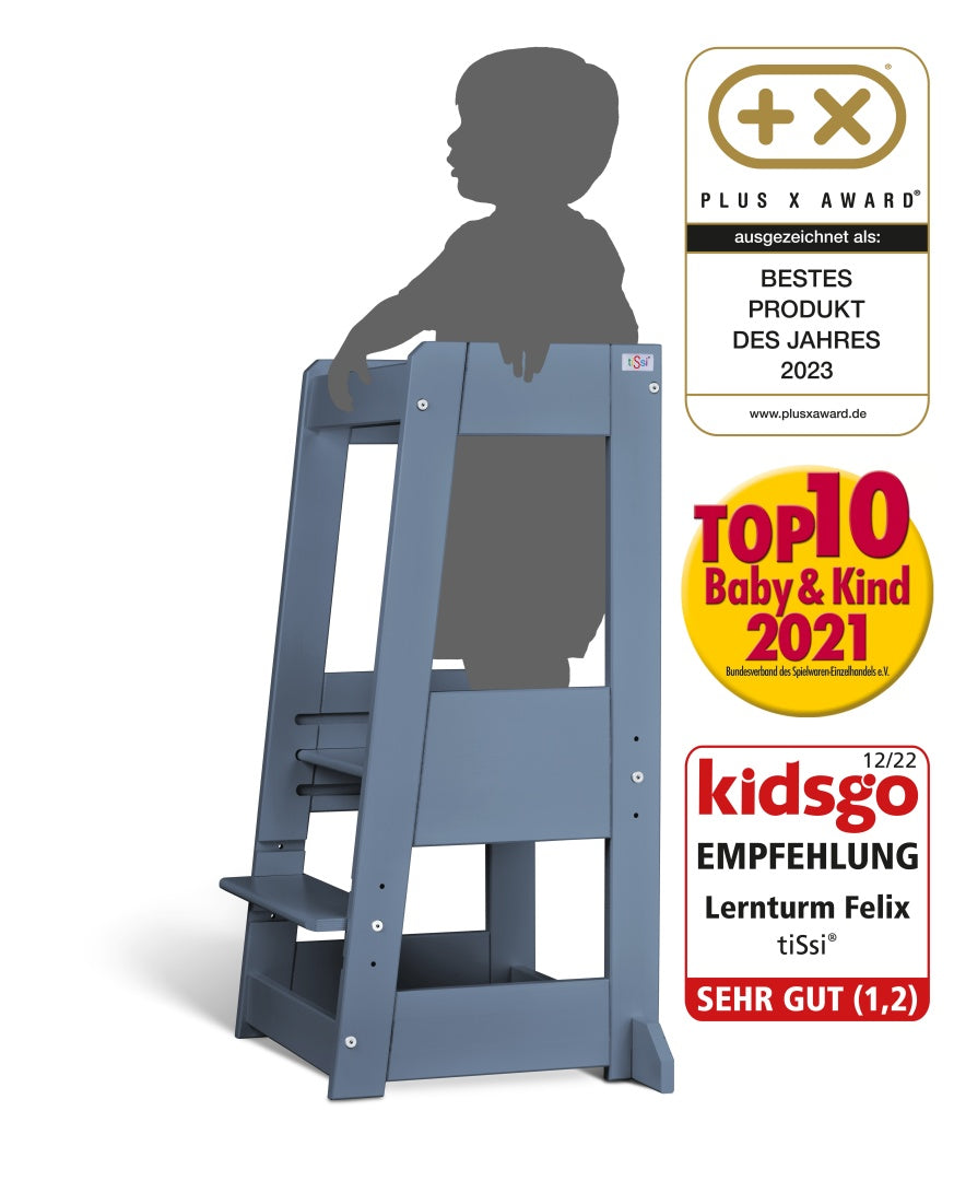 Lernturm Felix - Learning tower - blau | tiSsi® by Schmatzepuffer®