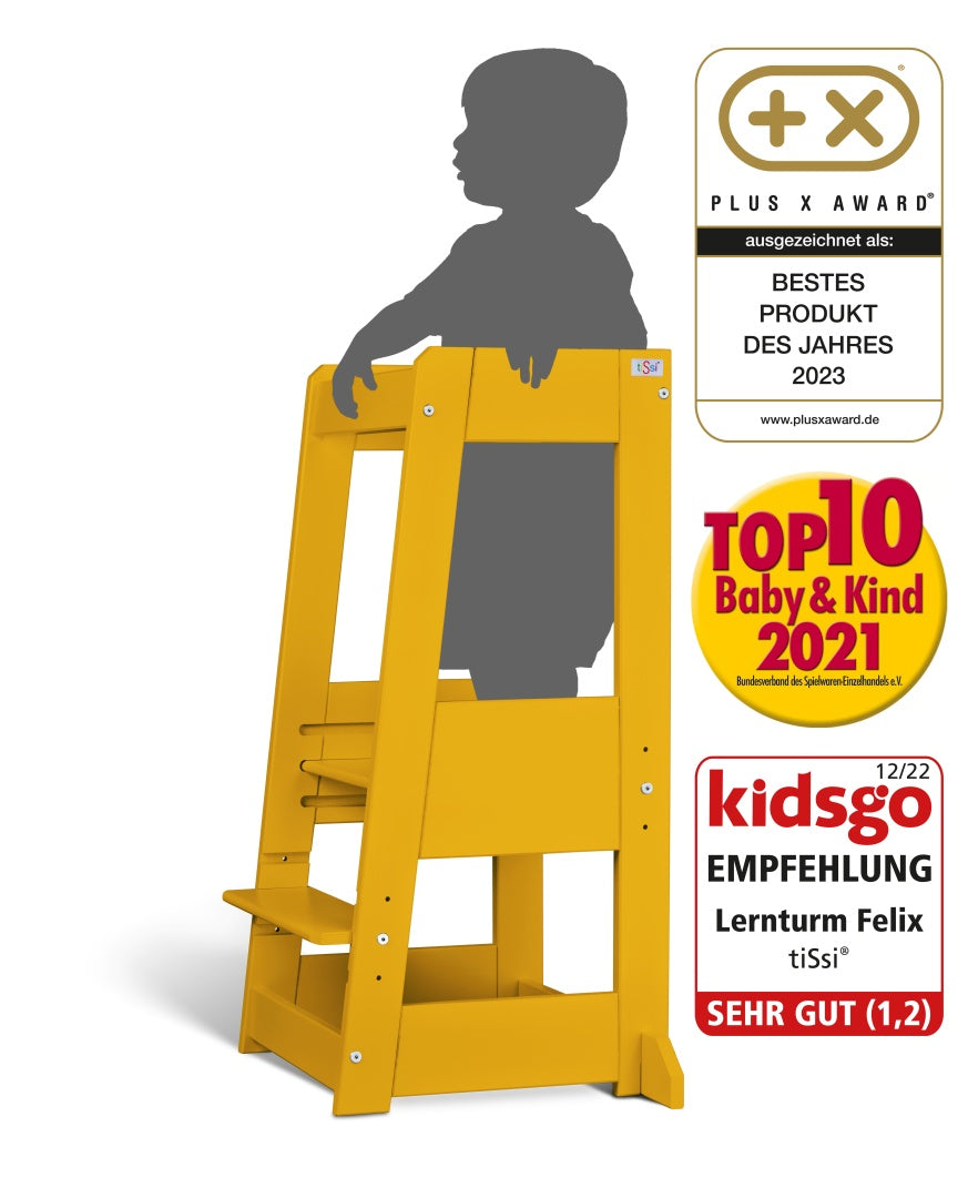 Lernturm Felix - Learning tower - gelb | tiSsi® by Schmatzepuffer®
