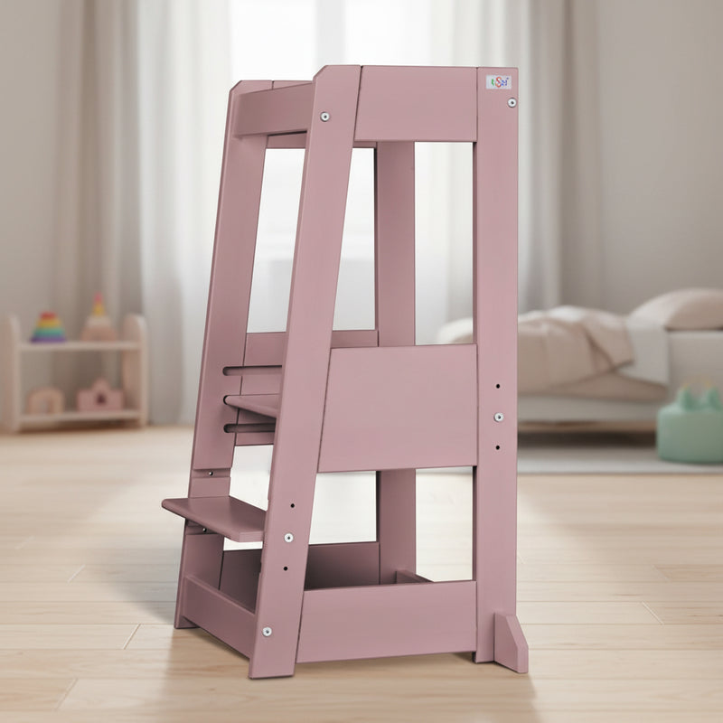 tiSsi® Lernturm Felix Oriental Rose – Premium Lernturm aus Buche Massivholz | personalisierbar