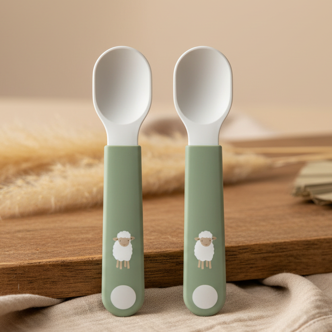 Kinder-Lernlöffel , 2 Stück - Little Farm | Little Dutch x Mepal