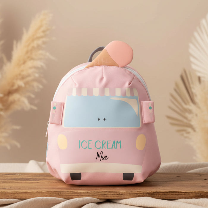 Personalisierter Lässig Tiny Drivers Ice Cart Kindergartenrucksack