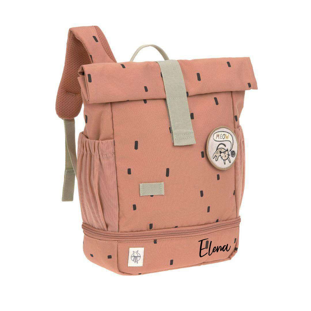 Mini Rolltop Rucksack Happy Prints Caramel | Lässig