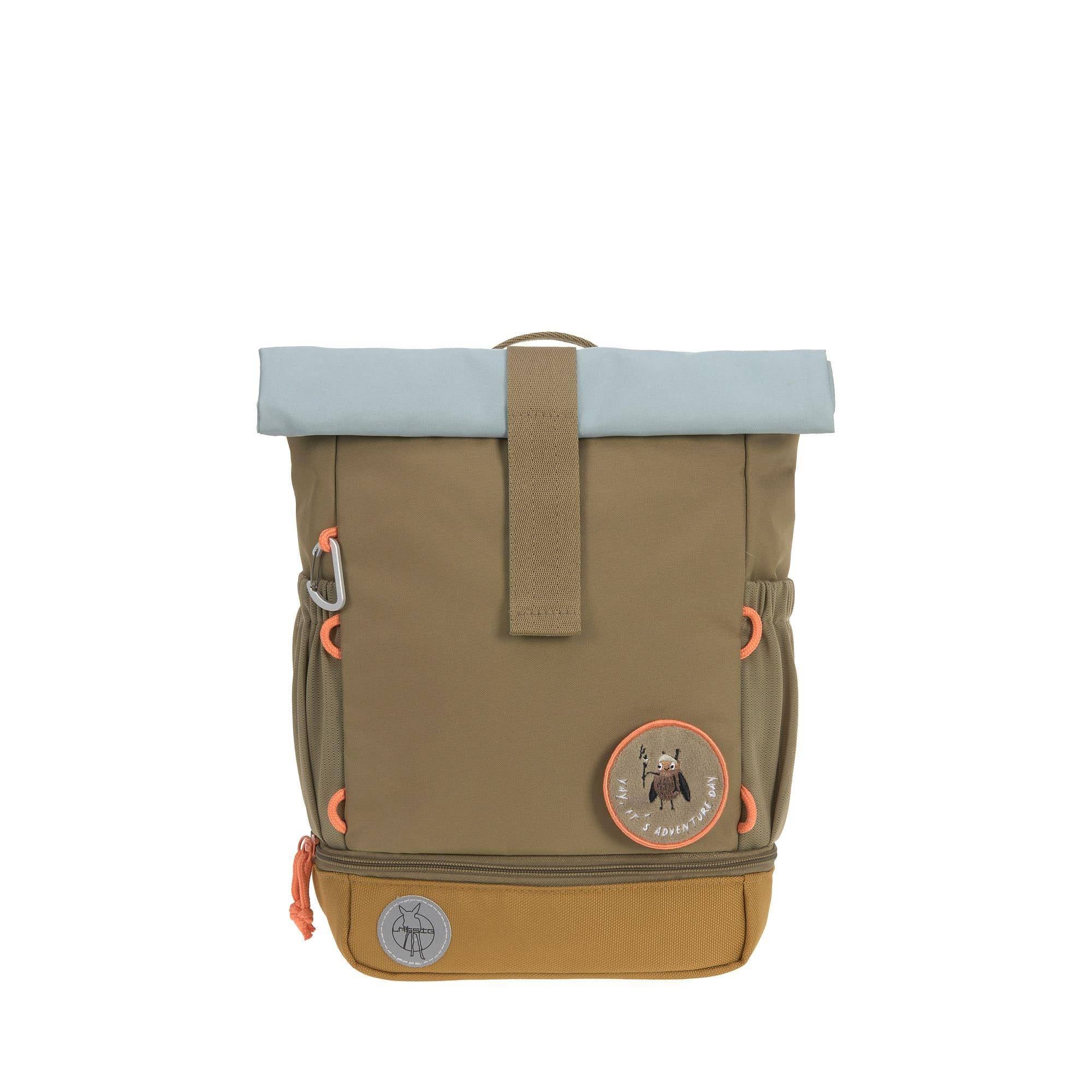 Rucksack Rolltop, natur/hellblau | Lässig