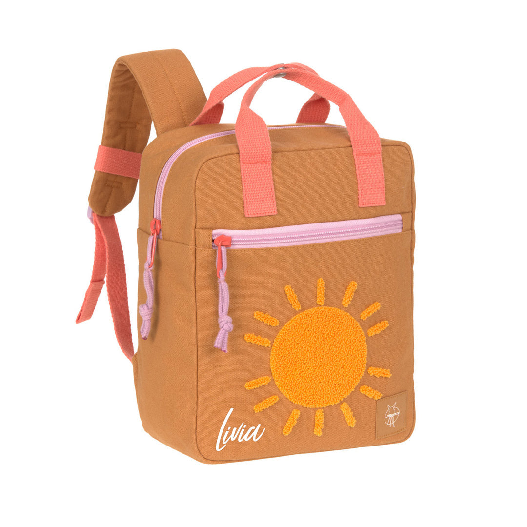 Kindergarten backpack Little One &amp; Me Square 6 l, caramel | Lässig