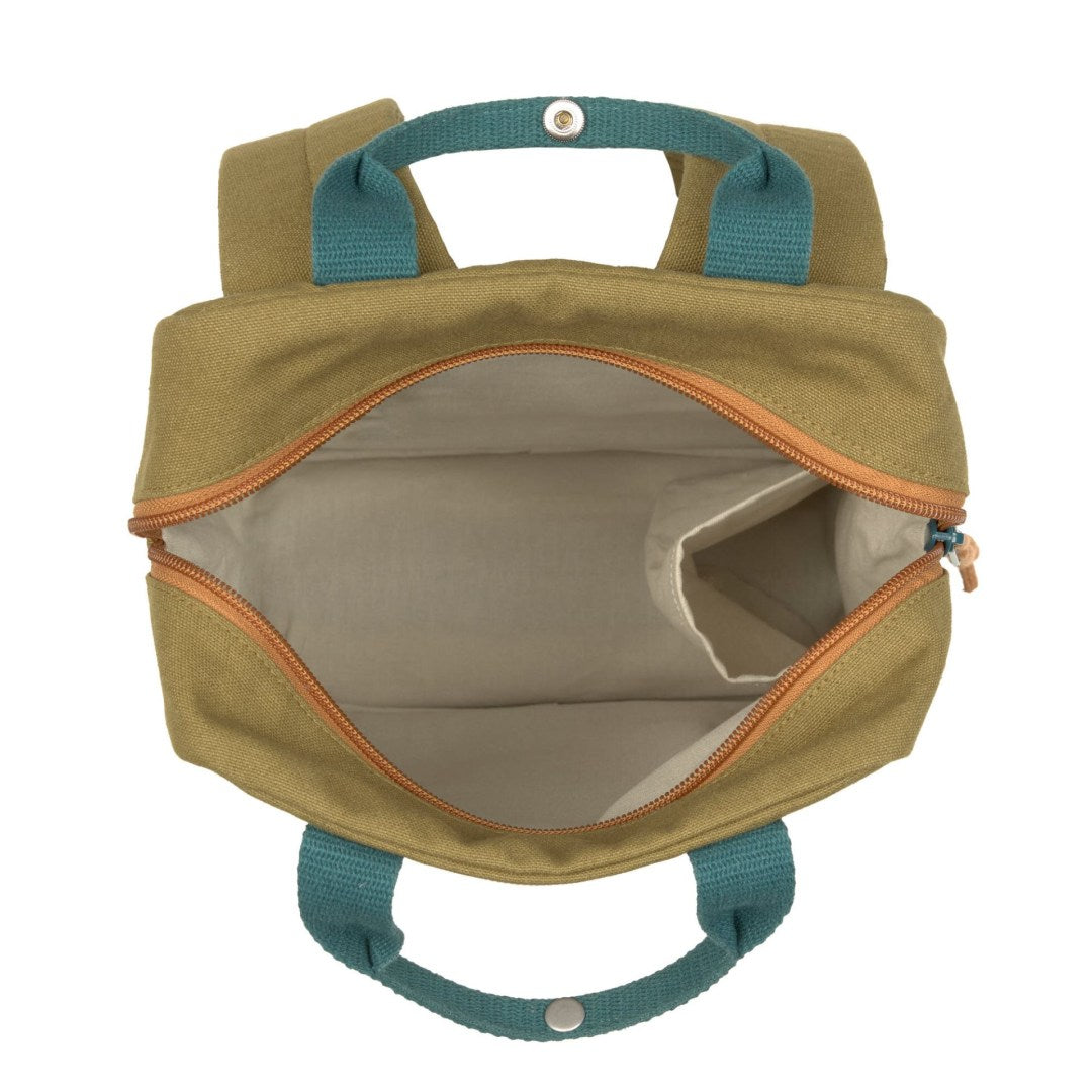 Kindergartenrucksack Little One & Me Square 6 l, Olive | Lässig