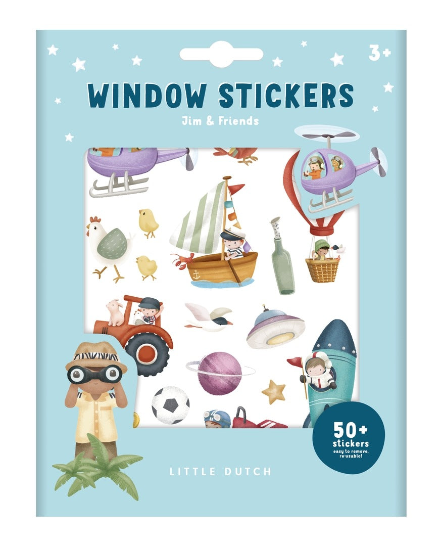 Window sticker Jim &amp; Friends | Little Dutch