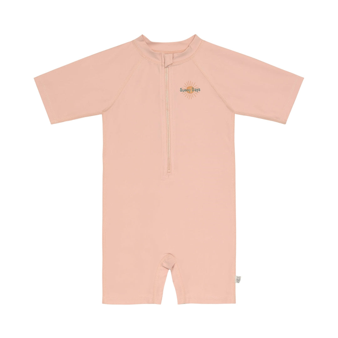 Badeanzug Kurzarm mit UV-Schutz Rosa, Gr. 86 | Lässig