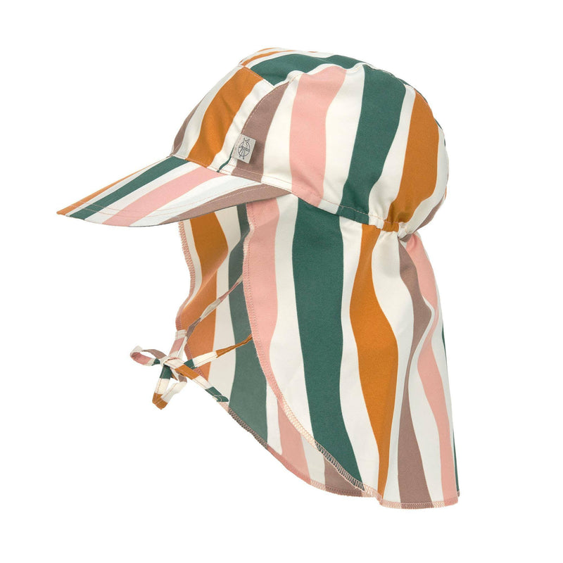 Sun hat with neck protection – waves, size 43/45 | Lässig