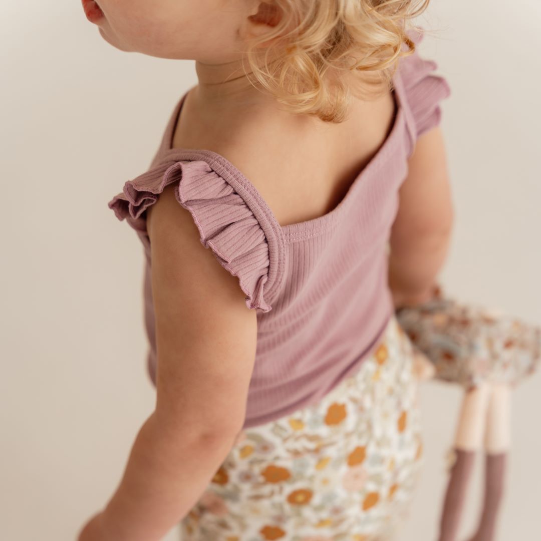 Ruffled Top in Mauve | Little Dutch