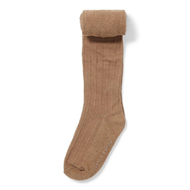Knitted tights 68/86 - Brown | Little Dutch