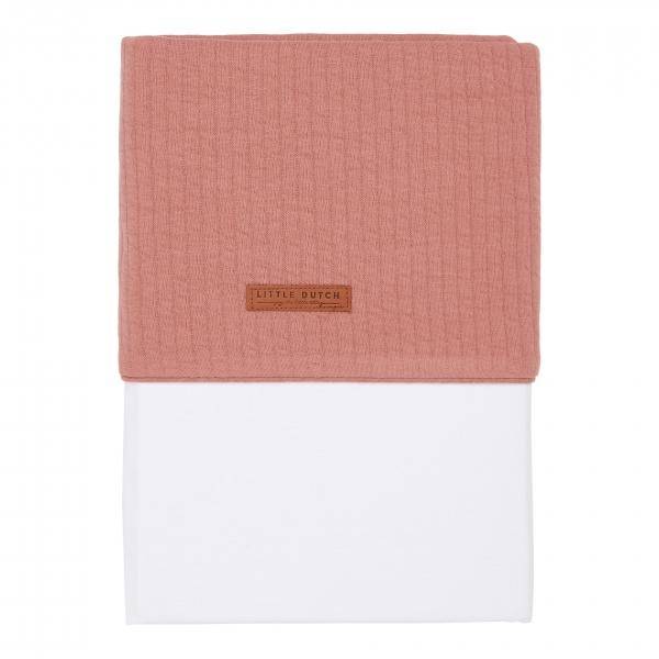 Wieglakentje puur roze blush | Little Dutch