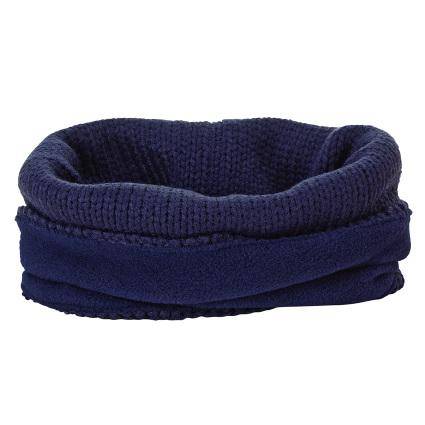 Knitted slip scarf, navy blue | Sterntaler
