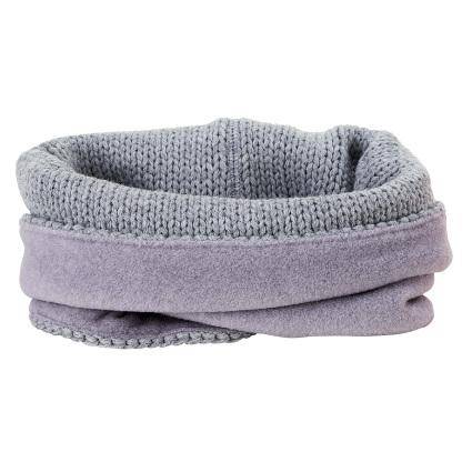Knitted slip scarf, silver melange | Sterntaler