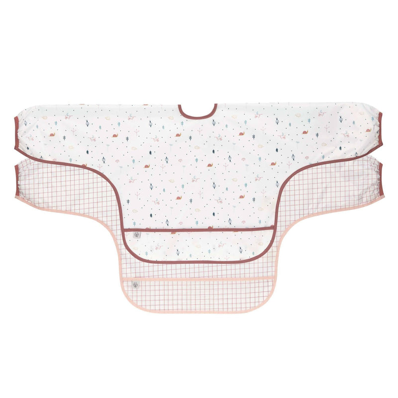 Bibs with Sleeves, Set of 2, Garden Explorer Snail | Lässig