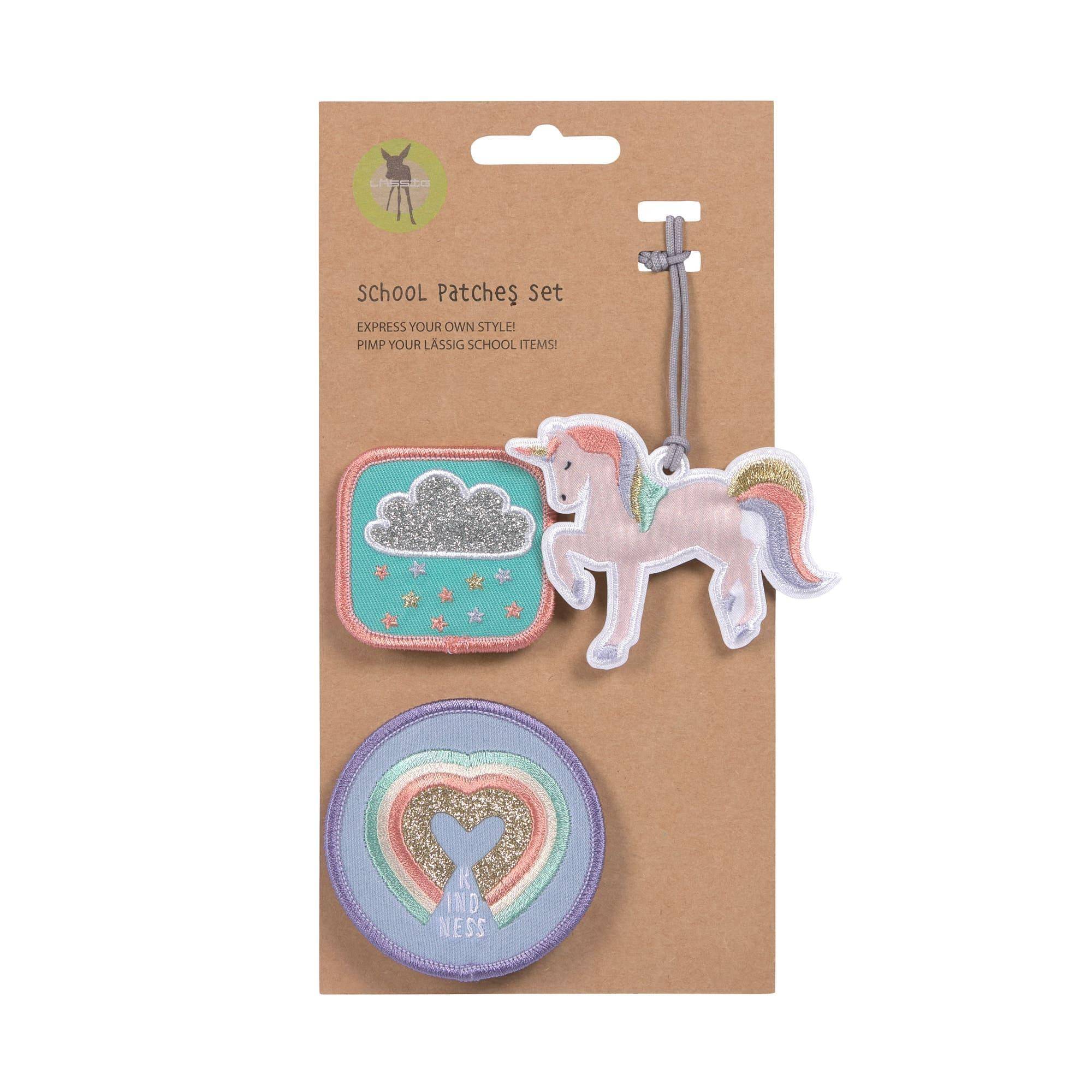 Schulranzen Patches und Anhänger - Glitzer Einhorn | Lässig