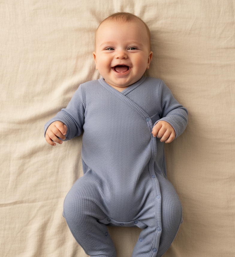 Wickelstrampler Blau | Little Dutch