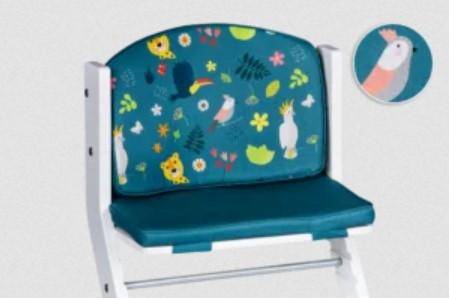 Polster Dschungel für Kinderhochstuhl, petrol | tiSsi®