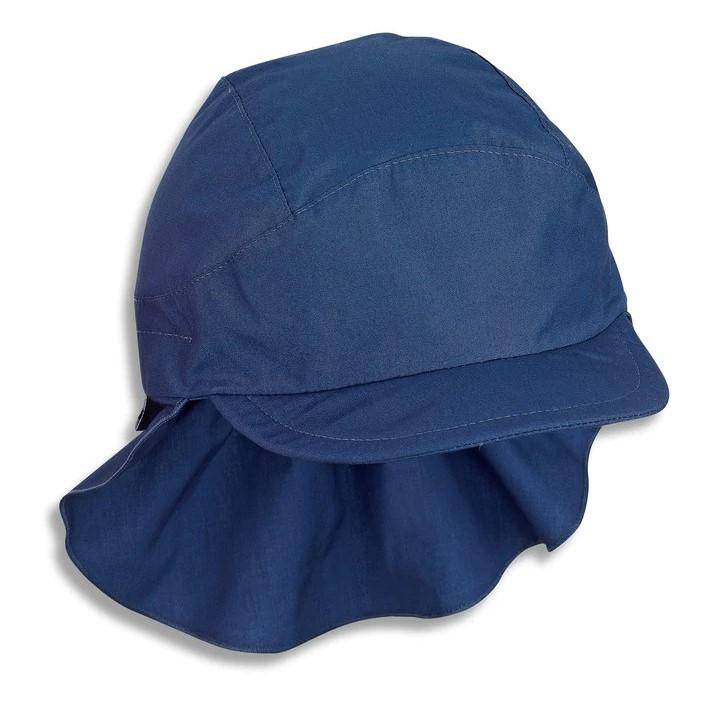 Peaked cap with neck protection, navy, size 47 | Sterntaler