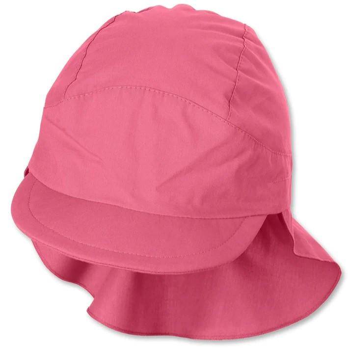 Peaked cap with neck protection Coral, size 51 | Sterntaler