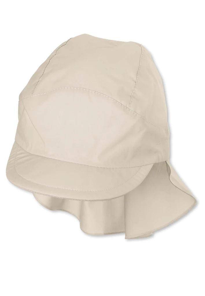 Peaked cap with neck protection beige, size 53 | Sterntaler