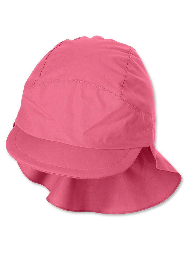 Peaked cap with neck protection Coral, size 57 | Sterntaler