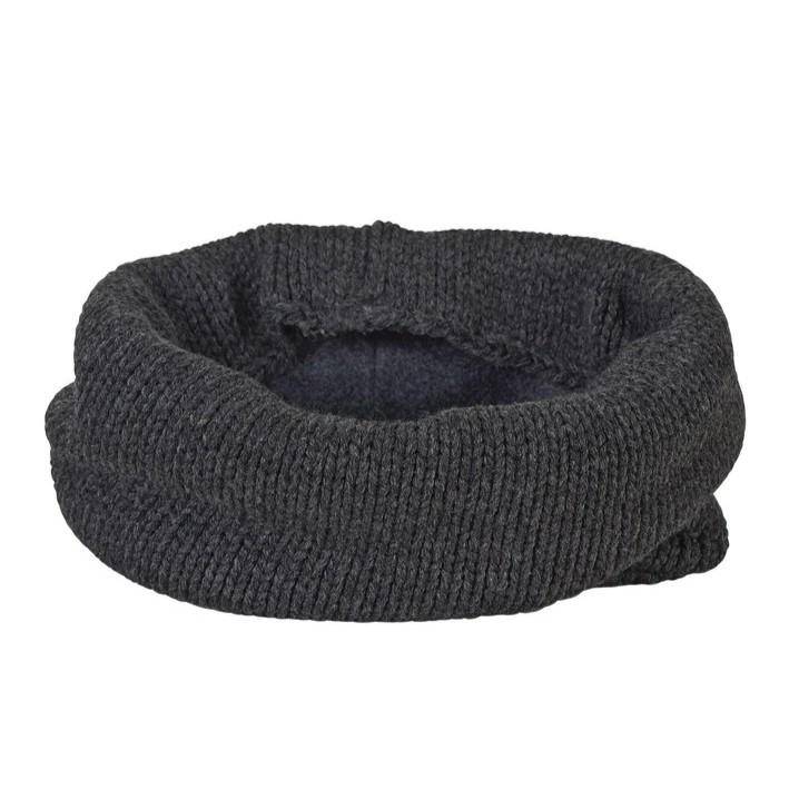 Knitted slip scarf in anthracite melange | Sterntaler