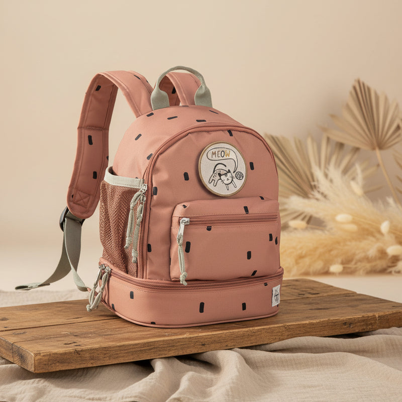 Rucksack Happy Prints, karamell | Lässig
