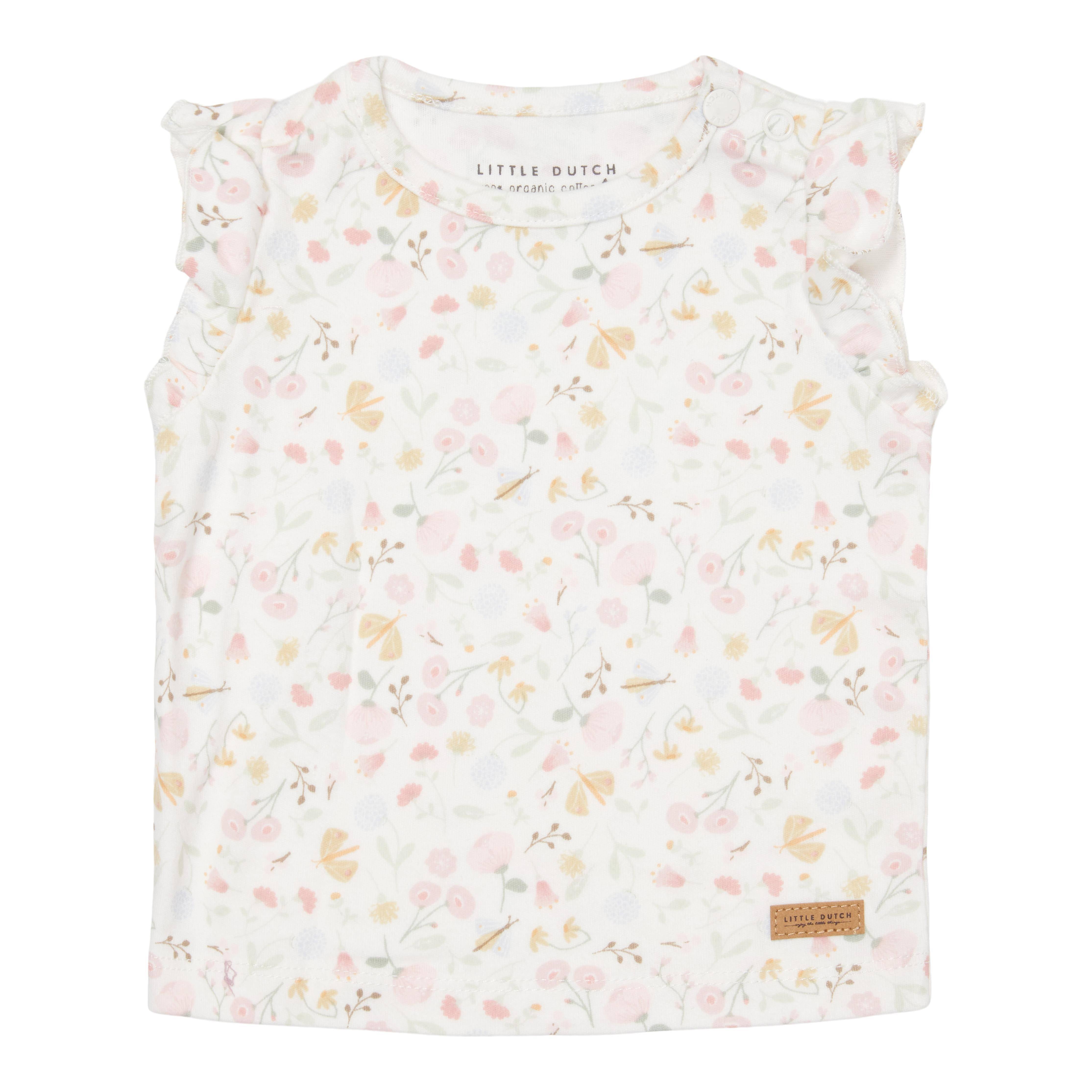Kurzärmeliges T-Shirt Flowers & Butterflies | Little Dutch
