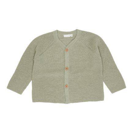Green cardigan | Little Dutch