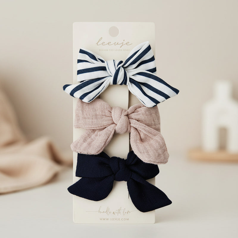 Haarspangen "large bows navy" | Leevje